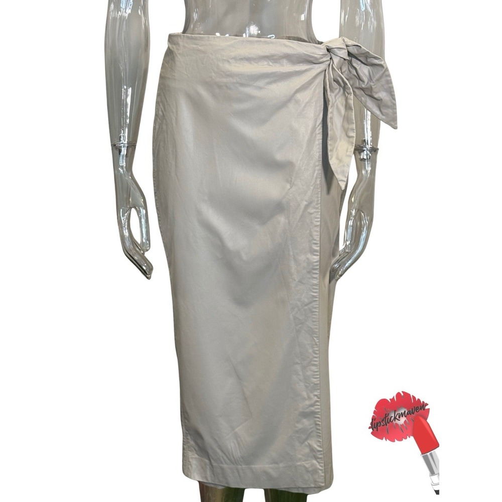 Elizabeth And James Vegan Faux Leather Wrap Skirt Womens Medium Stone Kohl's